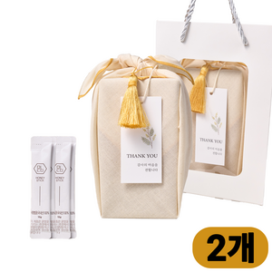 미담 꿀스틱 답례품 설날 결혼 조문 감사 선생님 선물 (개별쇼핑백 포함), 22포, 2세트