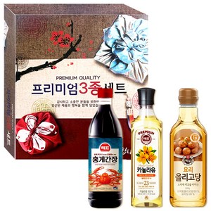 실속선물 설 추석 명절선물 백설 프리미엄 요리3종 정담 홍게간장 올리고당 카놀라유, 8세트