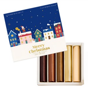 카카오리퍼블릭 크리스마스 에디션 수제 초콜릿 스틱 5종 선물세트 70g