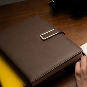 TRACKY 만년 2026 다이어리 고급 가죽, 각인 주문제작, 브라운