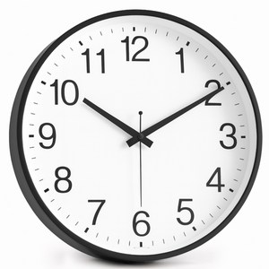 리갈 305 심플 무소음 벽시계, 블랙