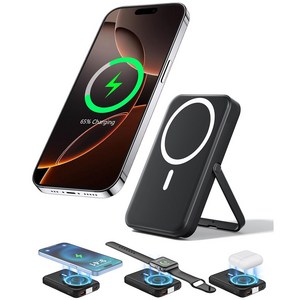 PGPFNG 맥세이프 10000mAh 스탠드 고속 무선충전  보조배터리