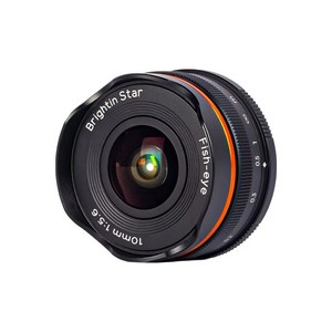 Brightin Star 10mm F5.6 초광각 독특한 피쉬아이 효과 수동 초점 렌즈 APS-C화폭 호환 소니 E마운트, Sony E 흑