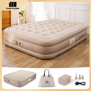 TANSTRIDER 에어침대 에어매트내장형 실내 캠핑 자충매트 높이40cm 휴대용 펌프베드 자동펌프 내장형 높이40cm 휴대용 캠핑  에어베드 매트리스 에어펌프 내장 캠핑 에어매트