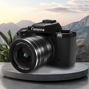 4K 미러리스 카메라202배 광학 줌 터치스크린 고화질 디지털 카메라 전문 사진 카메라, 블랙 표준 + 128G 메모리