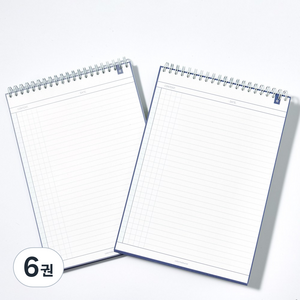 컬러미블루 링 시그니처 노트 (모눈, 줄, 2분할, 보카, 복습, 오르리, 코넬, 풀이), 6권