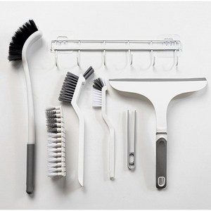 모던라움 욕실 화장실 청소솔 세트 7종 다용도 스퀴지 고리포함 청소 도구, 1세트, 화이트