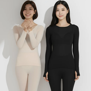써모텍 여성 초경량 히트텍 발열내의 상하의세트