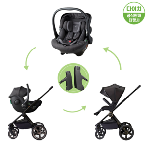 [6종선물] 다이치 더 프라임 스카이 절충형 유모차 트래블 시스템 + 블리바 바구니세트 디럭스 어댑터
