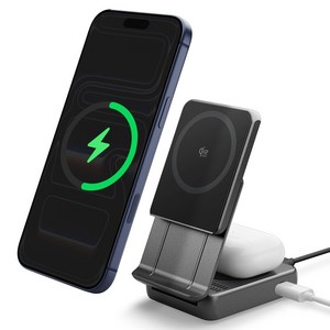 슈피겐 에센셜 무선충전기 EF302MOQ ACH10399, 블랙, 1개