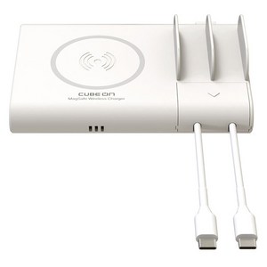 큐브온 3포트 유무선 맥세이프 고속 충전기 C타입 2p JI-730