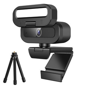 RUNDX 4K 웹캠 화상회의 마이크내장 컴퓨터 카메라 + 삼각대 세트