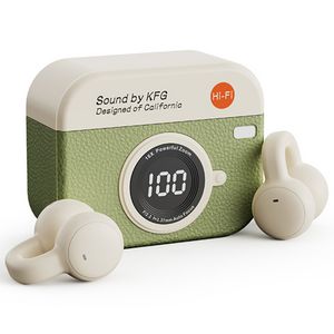 UB 레트로 감성 카메라 블루투스 이어폰 무선 Hi-Fi 터치 이어버드 음악감상 게이밍 선물