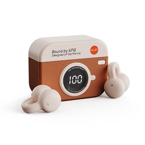 UB 레트로 감성 카메라 블루투스 이어폰 무선 Hi-Fi 터치 이어버드 음악감상 게이밍 선물