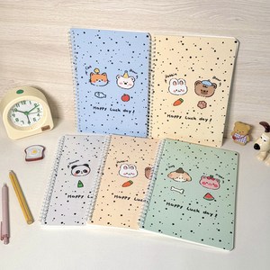 로미픽 일러스트 스프링 노트 60장 B5 세트, 5권(랜덤디자인)