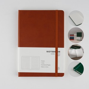 SB 하드커버 A5 만년 다이어리 노트, 브라운