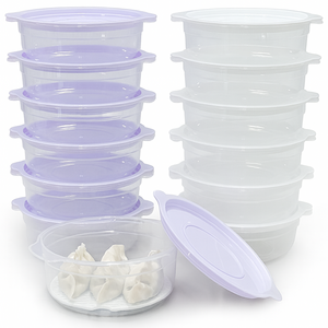 서진리빙 전자레인지용 국산 냉동밥 보관용기 450ml, 혼합색상, 12개입