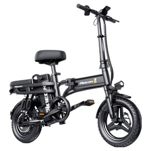 청담모빌리티 전기자전거 접이식 48V 전동 출퇴근 미니벨로 경량전기 자전거, 블랙48V, 하이텐강