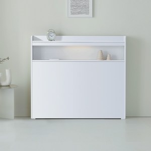 LED조명 콘센트까지 국내 생산 틈새수납 침대 헤드보드 SS/Q/K 6colors, 화이트