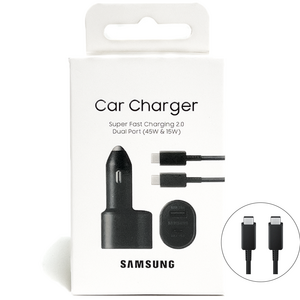 [케이블 세트] 삼성 60W 듀얼포트 차량용 초고속 충전기 EP-L5300, EP-L5300/기본 케이블 세트, 블랙