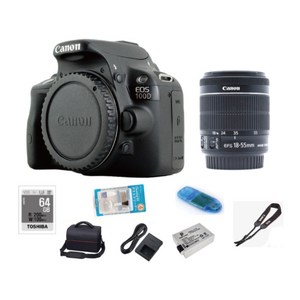 캐논 EOS 100D+18-55mm렌즈 +64GB+가방+리더기+청소세트 메모리 패키지 입문용 DSLR카메라 풀패키지, 카메라 색상 블랙+64GB 풀패키지
