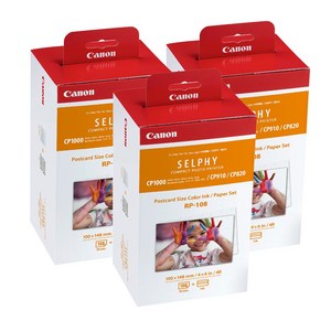 캐논 셀피 포토인화지 엽서사이즈 RP-108, 01. 4X6, 3개