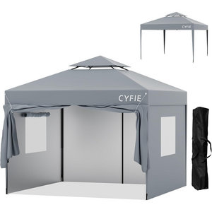 {특가 } 아웃도어 원터치 텐트 하우스텐트 방수 그늘막 이너텐트 포함 창문 야외 캠핑 자외선 차단 3X3  4-6인용 캐높이 천막  야외 운동회 헹사