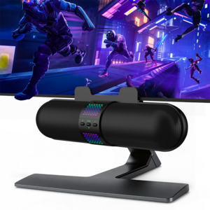 BESTISAN 2채널 멀티미디어 RGB 레인보우 LED 게이밍 블루투스 사운드바 스피커