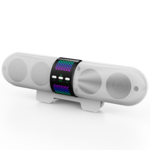 BESTISAN 2채널 멀티미디어 RGB 레인보우 LED 게이밍 블루투스 사운드바 스피커, 화이트, SE02