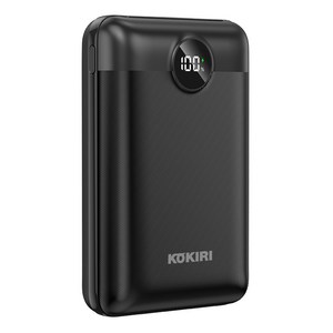 코끼리 LCD 잔량표시 PD 고속충전 22.5W 대용량 보조배터리 20000mAh, KPB-RM20P1A2, 블랙