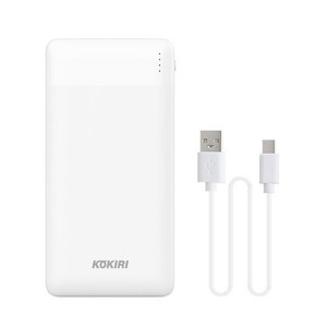 코끼리 듀얼 슬림팩 10000mAh 보조배터리 + C타입 숏케이블 포함