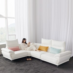 오스본가구 카이 패브릭 4인용 코너형 소파 + 쿠션5p 세트