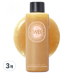 원더바스 레몬청 버블 팩클렌저, 200ml, 3개