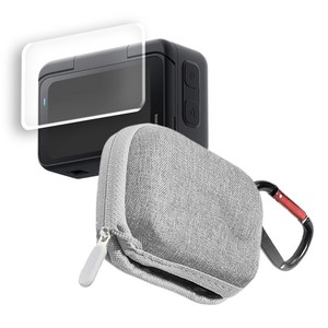 인스타360 GO Ultra 하드쉘 핸드그립 케이스 + 9H 액정 강화유리 필름