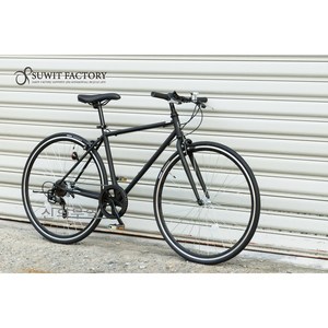 SUWIT 700C 일본 자전거,바이크 스포츠 700C 하이브리드 자전거 경량 로드 출퇴근 시마노변속 산책 입문용 국내무료배송 타이어 700 28c, 검정색+실버BLACK+SILVER, 1개, 54cm