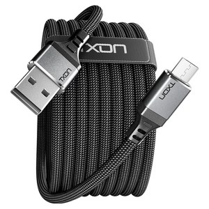 티엑스온 USB A to 마이크로 5핀 고속 충전 케이블, 1개, 블랙 + 그레이, 3m