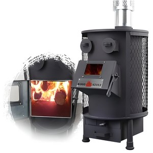 DS산업 DS원형나무난로 화목난로 난로 장작