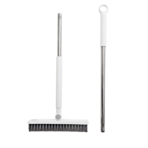 리빙앨리 화장실 모서리 틈새 욕실 베란다 v자 청소솔 바닥 밀대 청소브러시 3in1 스퀴지, 화이트, 1개