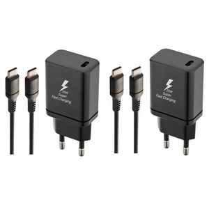 지파워 PD25W C타입 초고속 충전기 + 케이블 세트, 블랙, 2세트