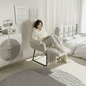 1인 접이식 의자 안락의자 소파 쇼파, 라이트 베이지
