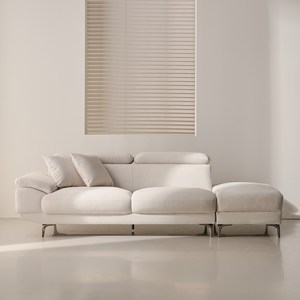 웰퍼니쳐 타엔 무빙헤드 코모도 패브릭 3.5인용 우형 소파 + 스툴 + 쿠션 2p 세트 방문설치