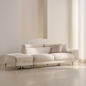 웰퍼니쳐 타엔 무빙헤드 코모도 패브릭 3.5인용 좌형 소파 + 스툴 + 쿠션 2p 세트 방문설치