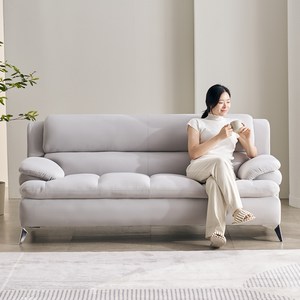 프린홈 어니 패브릭 3인용 소파 4인용 소파, 라이트그레이