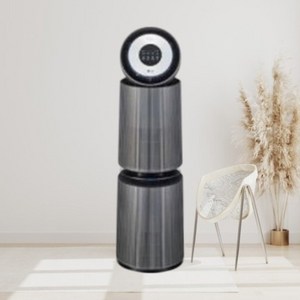 LG 퓨리케어 360도 공기청정기 알파 아이언 그레이 AS351NNFA