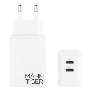 만타이거 65W PD 3.0 PPS C타입 2포트 멀티 GaN 초고속 충전기 충전어댑터, 5개, 화이트