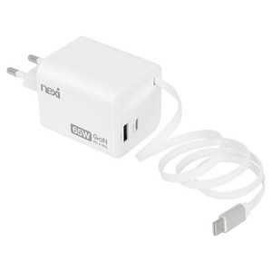 넥시 65W 3포트 GaN USB PD-PPS 자동 줄감김 C타입 초고속 충전기 NX1620