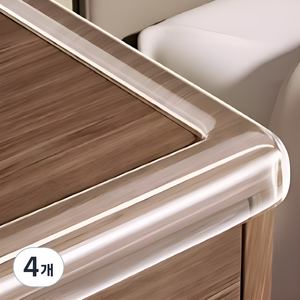 바라츠 심플 PVC 모서리 보호대 2M 대용량, 4개, 투명