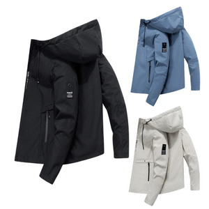 쿨웨이브 남성용 경량 바람막이 점퍼 생활방수 고프코어 후드 자켓 봄 가을 간절기