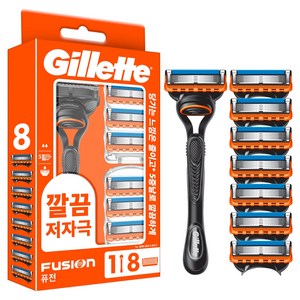 질레트 퓨전 5중 서스펜션 면도기 세트