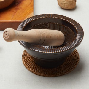 코멧 홈 도자기 깨 마늘갈이 미니 절구 + 방망이 세트